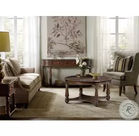 Ashford Heights Traditional Mahogany Demilune Hall Console Table