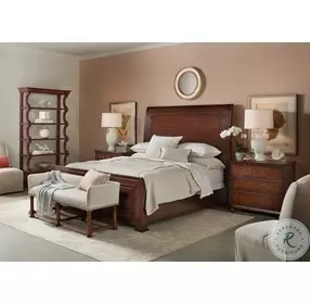 Charleston Maraschino Cherry Queen Sleigh Bed