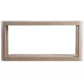 Loggia White and Aria Rectangular Travertine Top Console Table