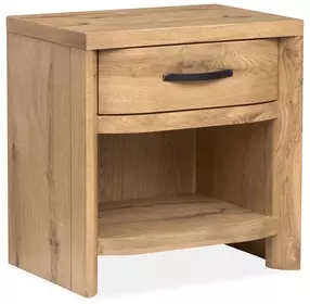 Laramie Honey Wheat 1 Drawer Open Nightstand with USB Charging
