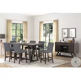 High Line Coffee Brown Counter Height Dining Table