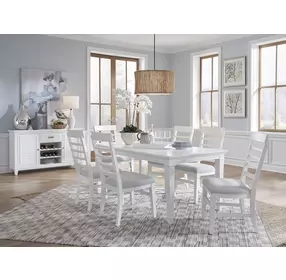 Harborwick White Dove 90" Extendable Rectangular Dining Table