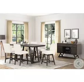 High Line White Swivel Upholstered Counter Height Stool Set Of 2