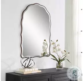 W00592 Antique Bronze With Gold Highlights Mirror