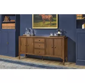 Azalea Walnut 4 Door Sideboard with USB Charging