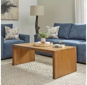 Waterfall Brown Rectangular Coffee Table