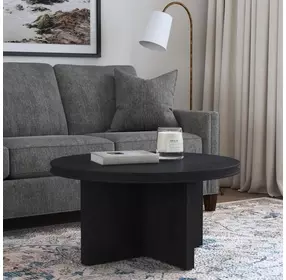 Waterfall Deep Ebony Round Coffee Table