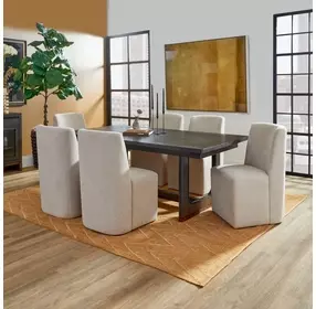 Waterfall Off White Performance Fabric Upholstered Dining Chair Set of 2