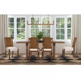 Lincoln Walnut 84" Rectangular Dining Table