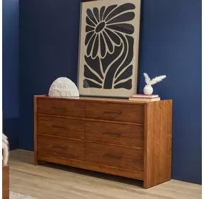 Lincoln Warm Walnut 6 Drawer Dresser