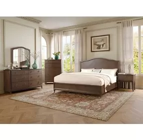 Bellevue Whiskey Brown 1 Drawer Open Nightstand with USB Charging