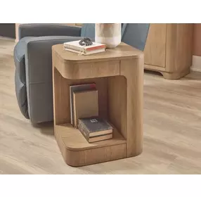Normandy Warm Driftwood Square Chairside Table