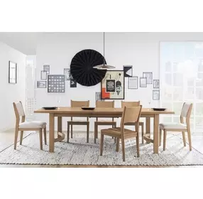Normandy Warm Driftwood 100" Extendable Rectangular Dining Table