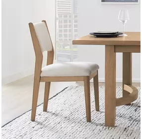 Normandy Cream Performance Fabric Upholstered Dining Chair Set of 2