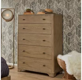 Normandy Warm Driftwood 5 Drawer Chest