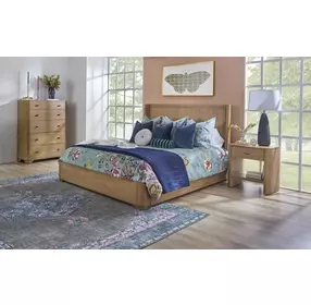Normandy Warm Driftwood King Panel Bed