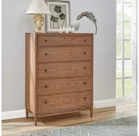Verona Medium Brown 5 Drawer Chest