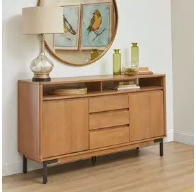 Millwork Rustic Umber and Black 2 Door Sideboard