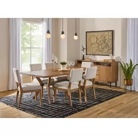 Millwork Rustic Umber and Black 90" Rectangular Dining Table