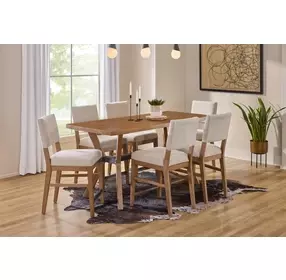Millwork Rustic Umber and Black 76" Rectangular Friendship Table