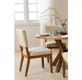 Millwork Cream Performance Fabric Upholstered Dining Chair Set of 2