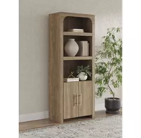 Dovander Warm Brown 2 Door Display Cabinet