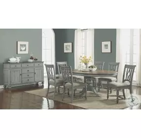 Plymouth Gray Upholstered Side Chair Set of 2