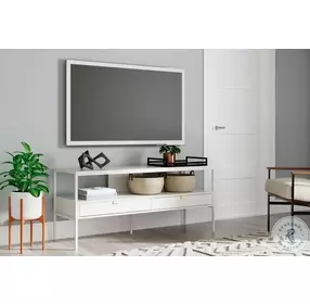 Deznee White Large TV Stand