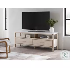 Cadmori Tan And White Extra Large TV Stand