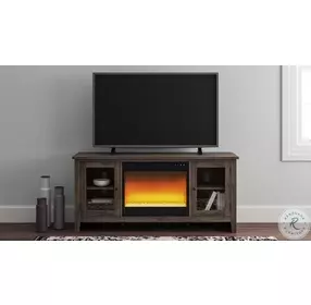 Entertainment Accessories Fireplace Insert Glass/Stone