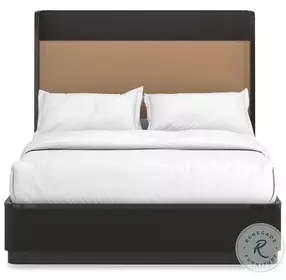 Fall In Love Dark Chocolate And Rich Camel Upholstered Queen Platform Bed