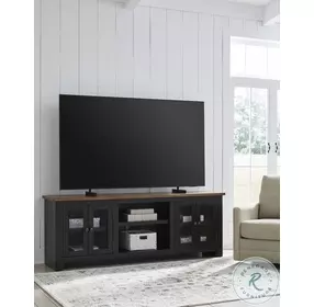 Wildenauer Brown And Black 76" TV Stand