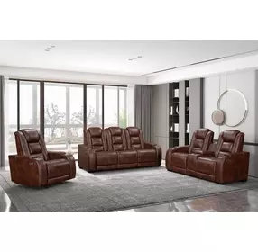 Chester Brown Power Glider Recliner with Power Headrest Footrest & USB Charging