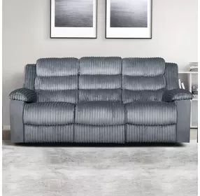 Willow Gray 86" Sofa with Dual Recliner