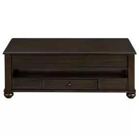 Chad Cherry Rectangular Lift Top Occasional Table Set with Casters