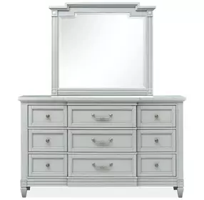 Glenbrook Pebble 9 Drawer Dresser with Rectangular Mirror