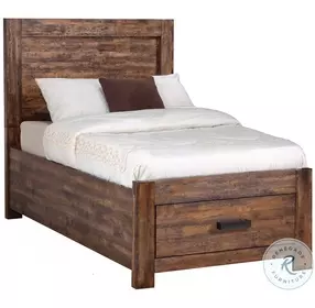 Wren Chestnut Youth Platform Storage Bedroom Set