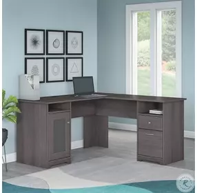 Cabot Heather Gray L Shaped Desk