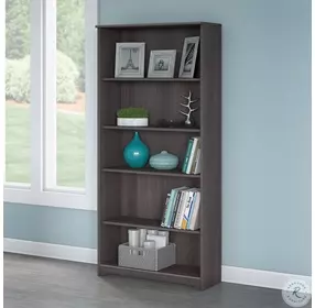 Cabot Heather Gray 5 Shelf Bookcase