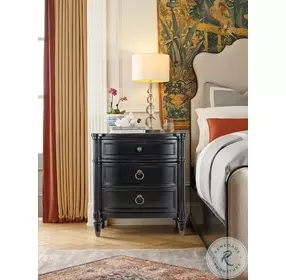 Charleston Black Cherry 3 Drawer Nightstand