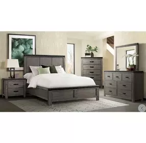 Montauk Gray Queen Panel Bed