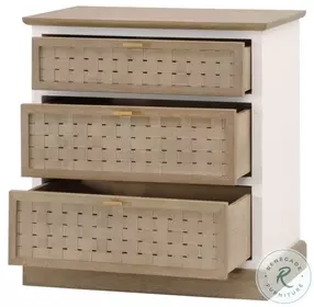 Weave Smoke Gray Oak And White Painted Oak Entry Cabinet