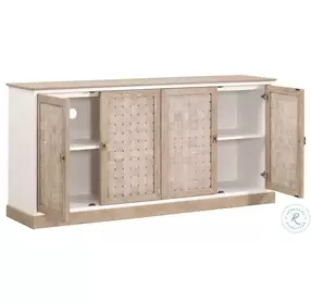 Weave Smoke Gray Oak And White Painted Oak Media Sideboard