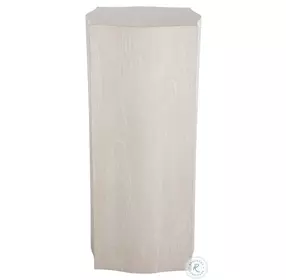 Wes Cerused White Pedestal Table