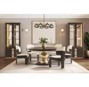 West Kensington Buff and Medium Espresso Upholstered Dining Side Chair Set of 2