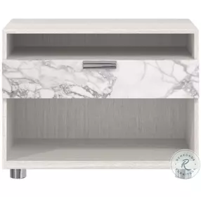 Stratum Mist Arabescato 1 Drawer Nightstand