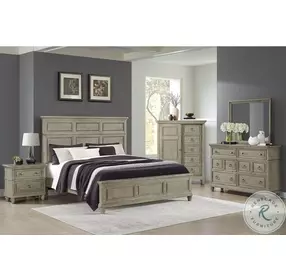 Emiko Light Grey 5 Drawer Door Chest