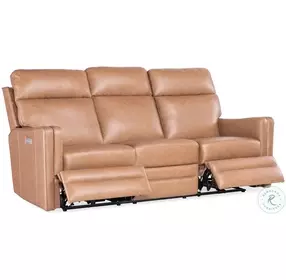 Emerson Fawn Leather Zero Gravity Power Reclining Sofa with Power Headrest And Lumbar