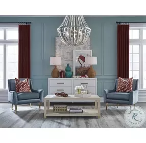 Winchester Matte White Lacquer 6 Drawer Chest