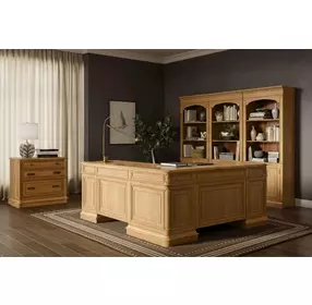 Winchester Natural Oak L-Shaped Desk